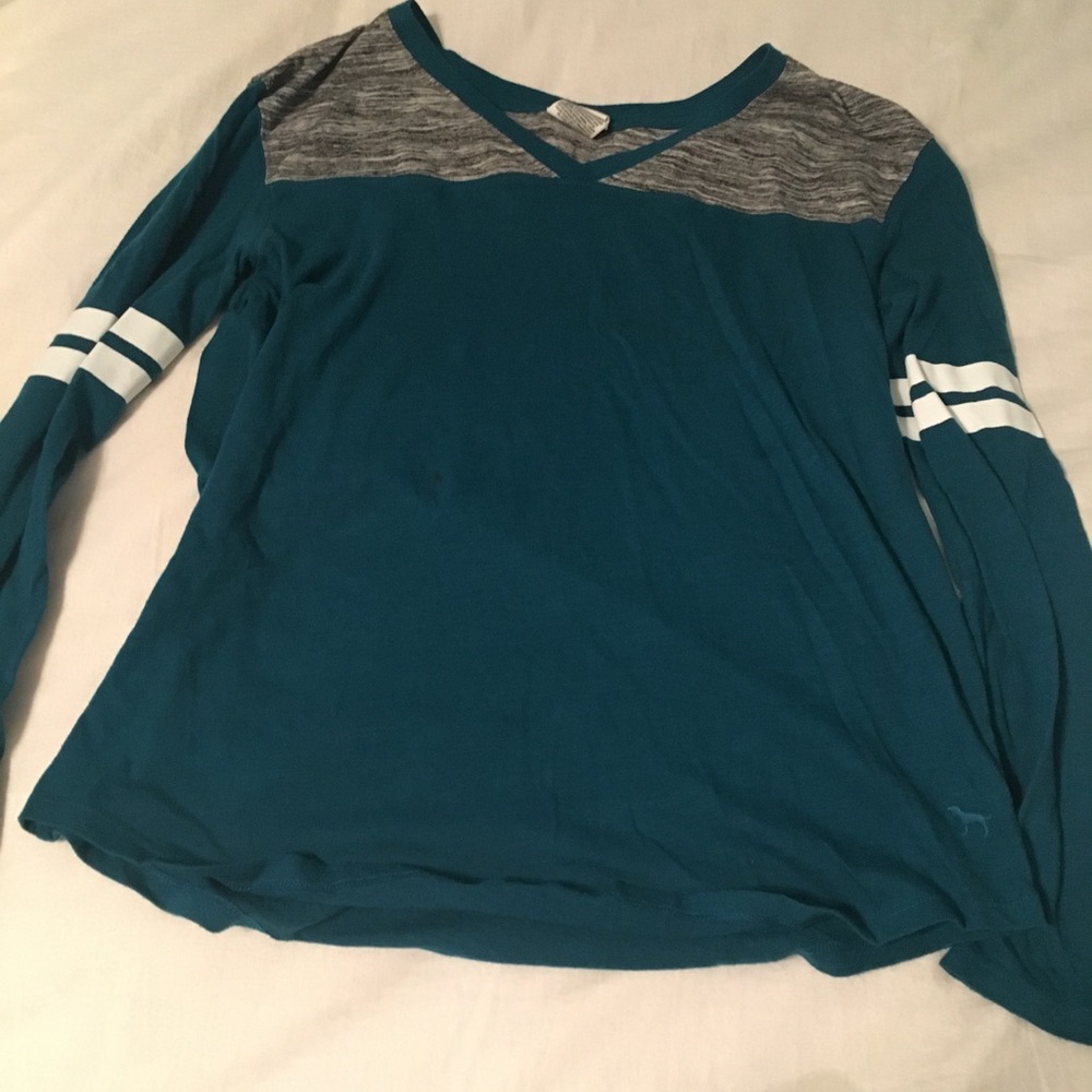 long sleeve pink victoria secret top